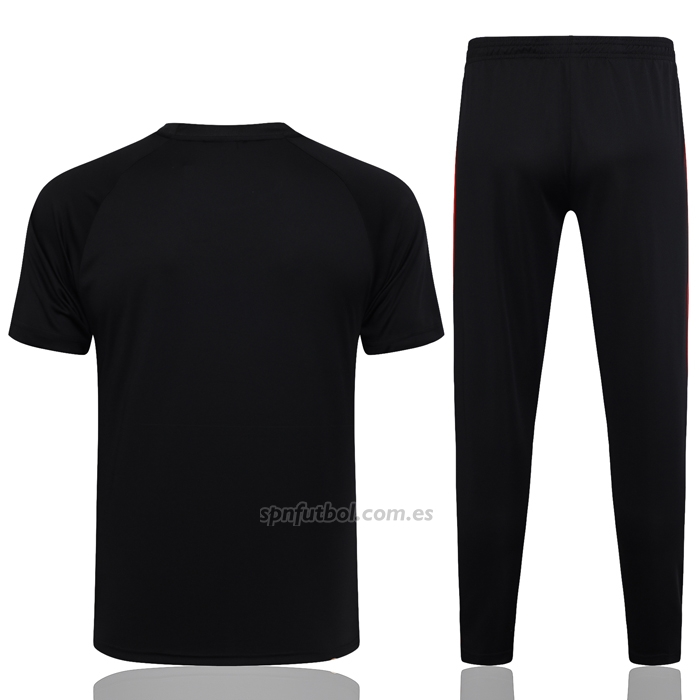 Chandal del AC Milan Manga Corta 2023-2024 Rojo y Negro